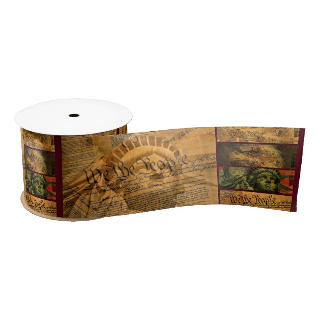 Ruban En Satin Nous Le Peuple Constitution Américaine (Bobine)