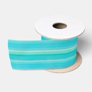Ruban En Satin Nuances Tropicales de Bleu Personnalisées pour Tou