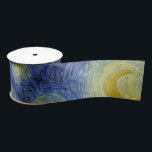 Ruban En Satin "Nuit étoilée" par Van Gogh<br><div class="desc">Ce design présente une reproduction en très haute résolution non altérée et non modifiée du célèbre tableau "Starry Night" de Van Gogh.</div>