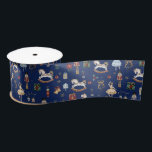 Ruban En Satin Nutcracker Christmas Ballet Aquarelle Vintage<br><div class="desc">Le ruban festif sur le thème de Nutcracker.</div>