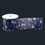 Ruban En Satin Nutcracker Christmas Ballet Aquarelle Vintage<br><div class="desc">Le ruban festif sur le thème de Nutcracker.</div>