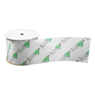 Ruban En Satin NYC Brooklyn BK Hipster Guy New York City Ribbon
