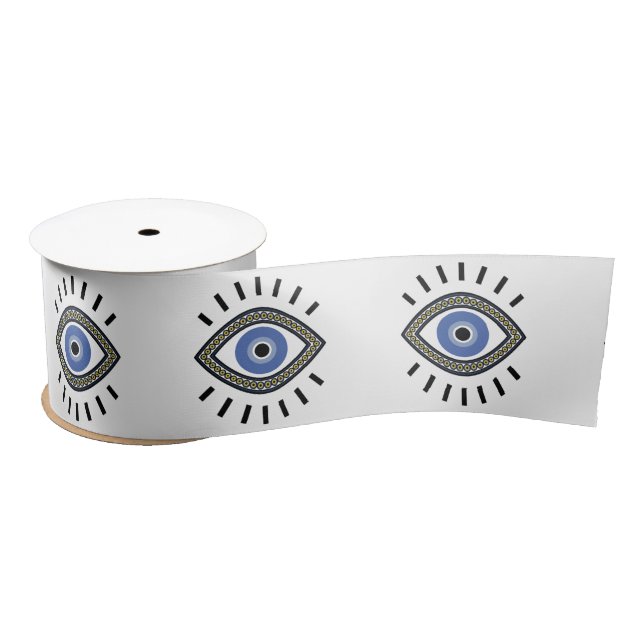 Ruban En Satin Oeil bleu amulet protection contre le mal (Bobine)