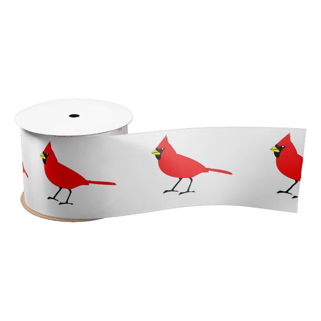 Ruban En Satin Oiseau cardinal rouge Thunder_Cove (Bobine)