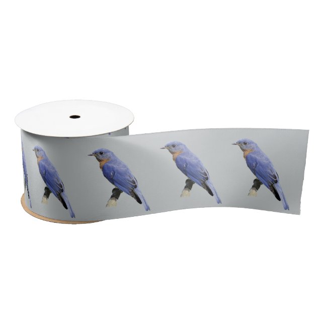 Ruban En Satin Oiseaux bleus (Bobine)