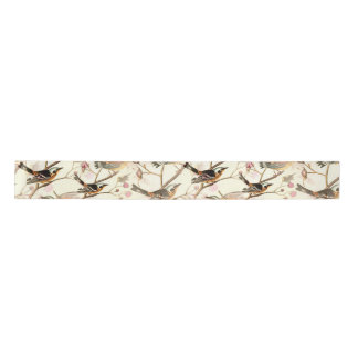 Ruban En Satin Oiseaux sur une branche