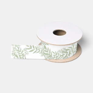 Ruban En Satin Olive Green Mariage Botanique Vintage