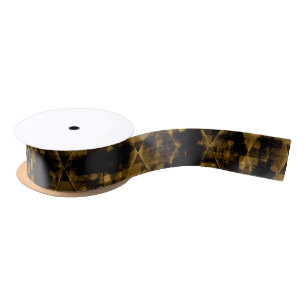 Ruban En Satin Or erratique et diamants noirs