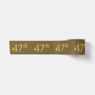 Ruban En Satin Or Faux/Imitation "47ème" Numéro d'événement (Marr