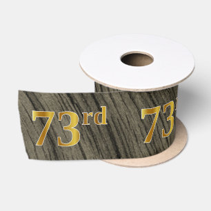 Ruban En Satin Or Faux/Imitation "73ème" Numéro d'Événement (Rust
