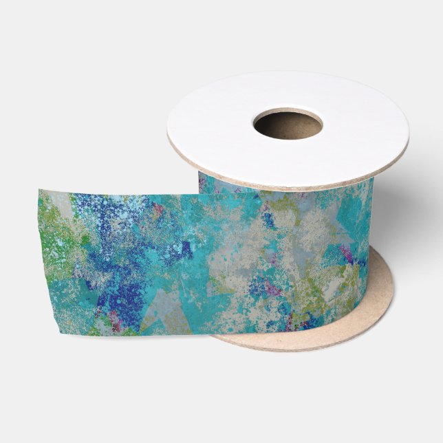 Ruban En Satin Original Moderne Un Design D'Art Abstrait (Bobine)