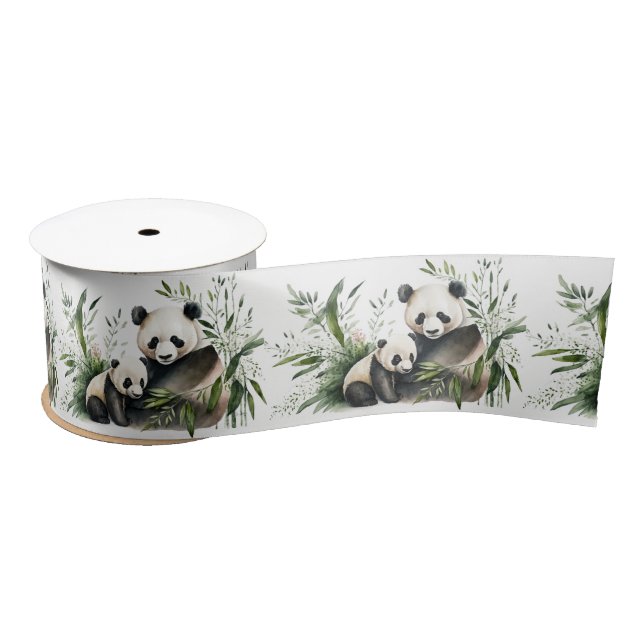 Ruban En Satin Ours De Panda Avec Cuisine (Bobine)