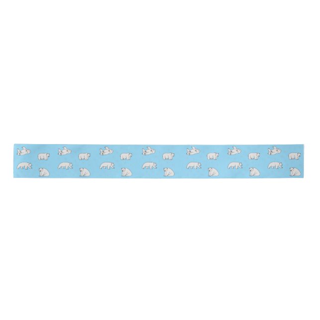 Ruban En Satin Ours polaires (Devant)