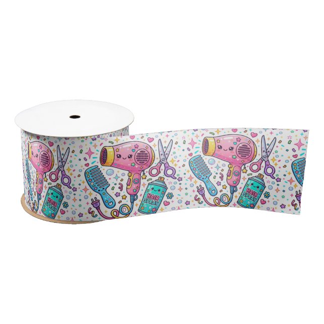 Ruban En Satin Outils de coiffure mignons dans le style d'art Kaw (Bobine)