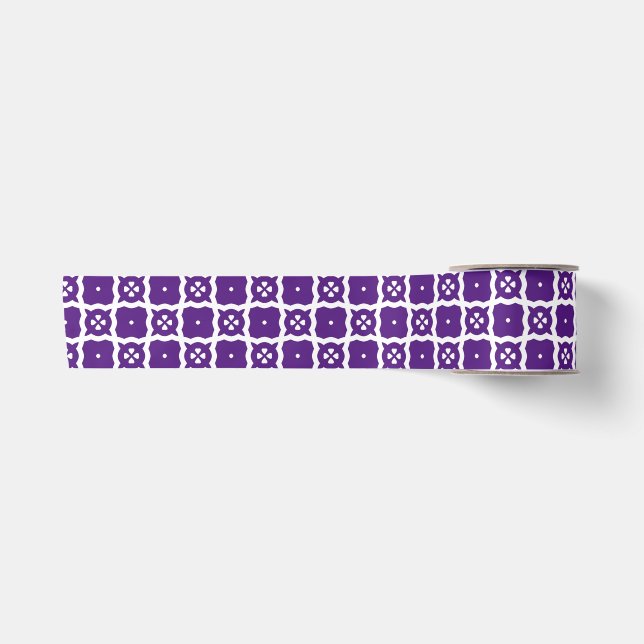 Ruban En Satin Pack de papier violet et blanc 401 (Devant)