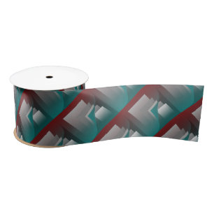 Ruban En Satin Pages turquoises en gris bordeaux