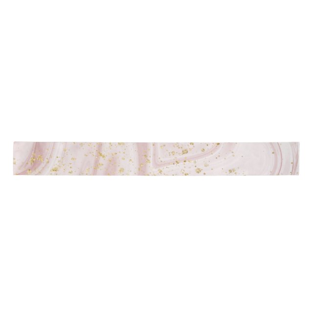 Ruban En Satin Paillettes Pink and White Marble (Devant)