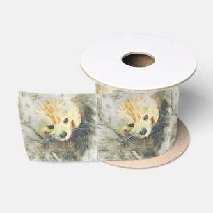 Ruban En Satin Panda rouge animal artistique