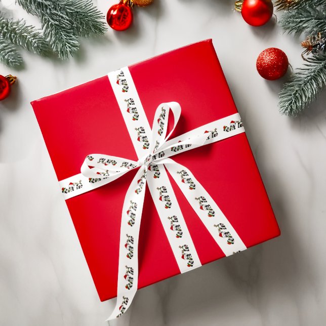 Ruban En Satin Pandas de Noël (Créateur téléchargé)