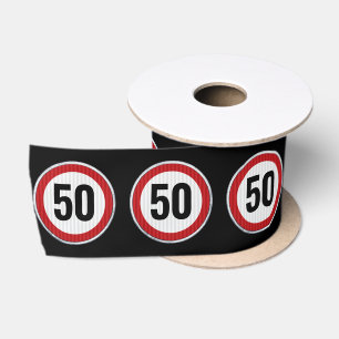 Ruban En Satin Panneau de limitation de vitesse pour 50e annivers