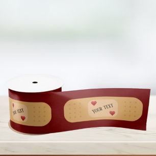 Ruban En Satin Pansement personnalisable avec texte