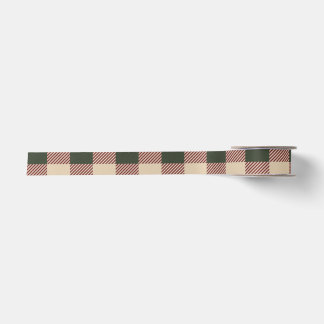 Ruban En Satin Papier cadeau traditionnel écossais vert rouge et