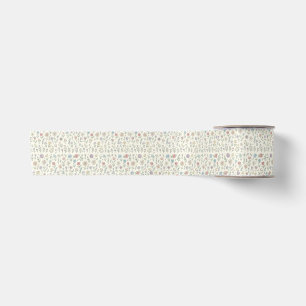 Ruban En Satin papier d'emballage floral pastel.