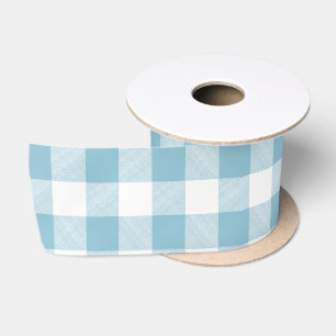 Ruban En Satin Papier Peint à Carreaux Bleus de Ferme