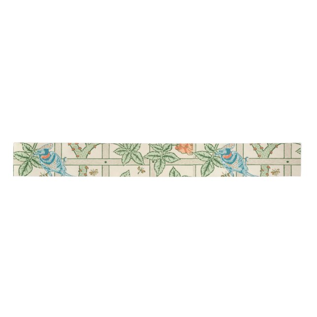 Ruban En Satin Papier peint victorien treillis de William Morris (Devant)