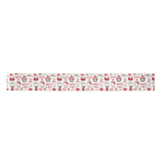 Ruban En Satin Papier Tissu Cute Snowman