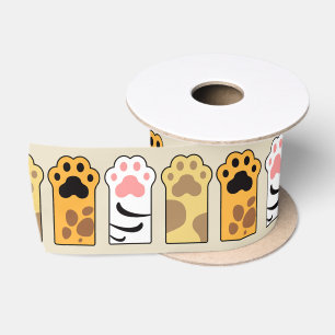 Ruban En Satin Papiers de chat colorés