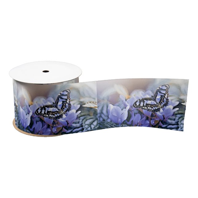 Ruban En Satin Papillon bleu (Bobine)