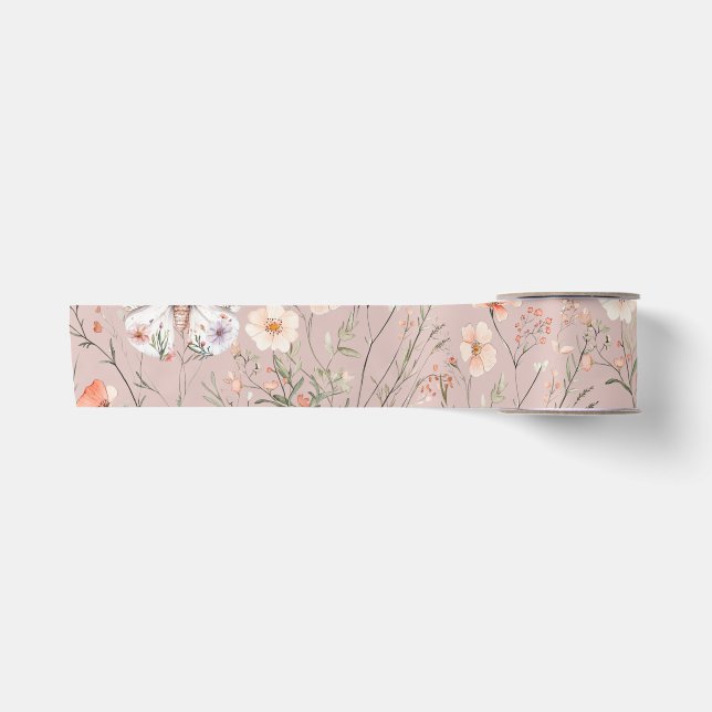 Ruban En Satin Papillon floral Fleur sauvage Boho (Devant)