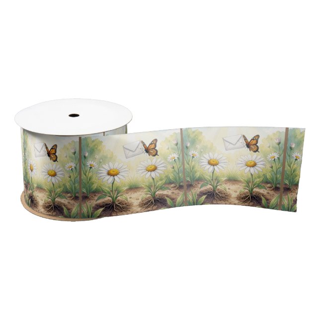 Ruban En Satin Papillon Monarque Livrant du Courrier (Bobine)