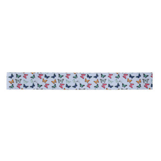 Ruban En Satin Papillon multicolore avec couleur de fond personna