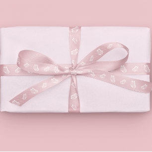 Ruban En Satin Papillon rose Motif