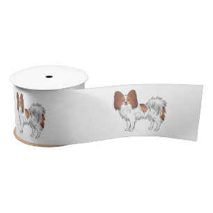 Ruban En Satin Papillon Rouge Et Blanc Chiens De Dessin Animé Mig