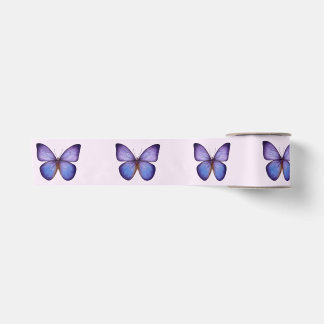 Ruban En Satin Papillon Violet Aquarelle Élégant