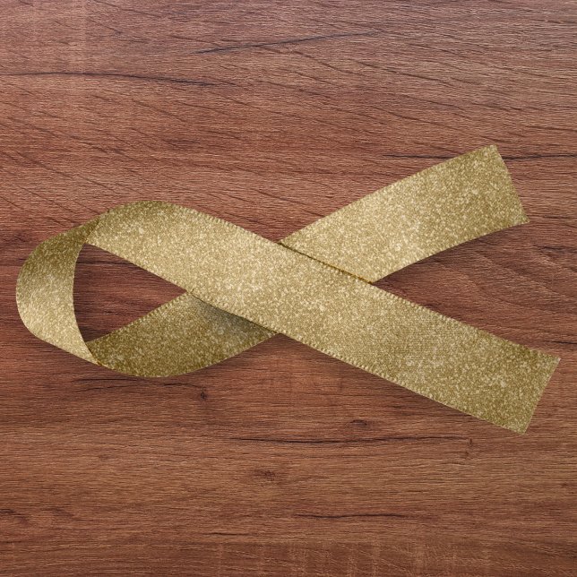 Ruban En Satin Parties scintillant or (Gold Glitter Satin Ribbon
)