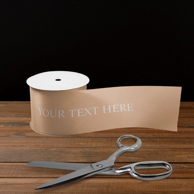 Ruban En Satin Pastel clair et doux Saumon orange rose blanc (Light Soft Pastel Salmon Orange Pink White Color Satin Ribbon)