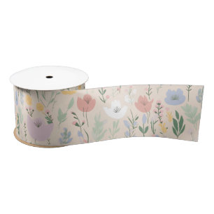 Ruban En Satin Pastel Tulip Design