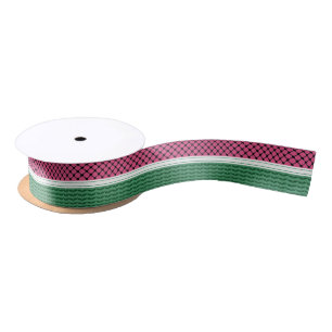 Ruban En Satin Pastèque palestinienne Keffiyeh