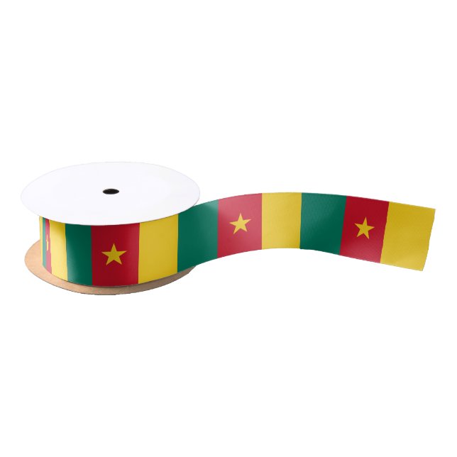 Ruban En Satin Patriotic Cameroon (Bobine)