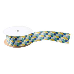 Ruban En Satin Patters bleus