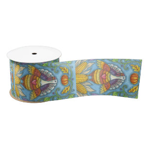 RUBAN EN SATIN PAYS ART FOLK, MERCI TURQUIE RIBBON