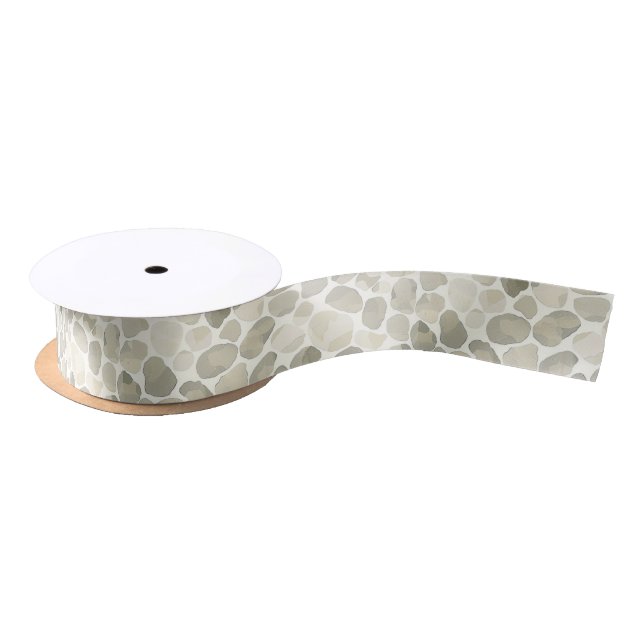 Ruban En Satin Pebble à l'aquarelle neutre (Bobine)