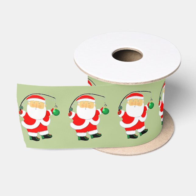 Ruban En Satin Pêche cadeau de Noël (Bobine)