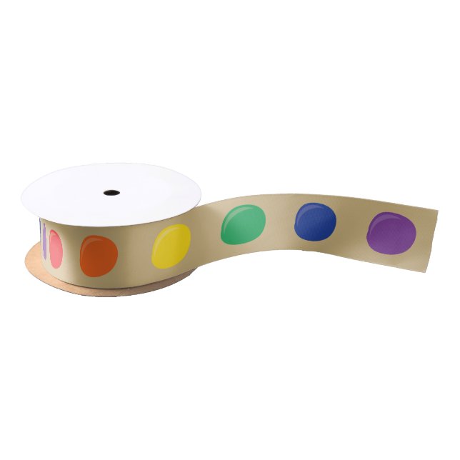 Ruban En Satin Peinture de la fête Anniversaire de enfant (Bobine)