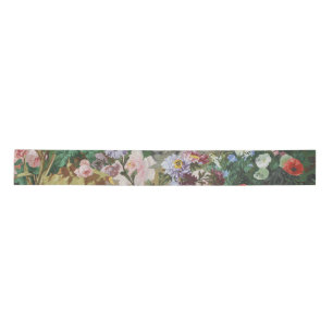 Ruban En Satin Peinture florale de fleurs colorées vintage jolies