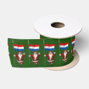 Ruban En Satin Père Noël Avec L'Enseigne De La Pays-Bas